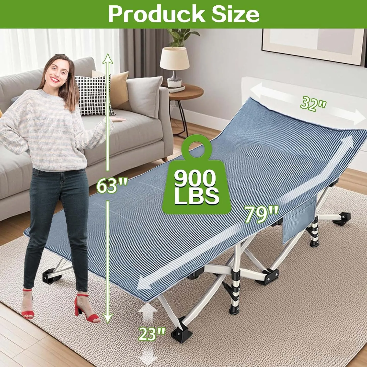 Oversize Camping Cots Extra Width Camping Bed with Comfortable Mat 2 Pack XXL Sleeping Cots for Adults Cots with Carry Bag for Adults Portable Folding Cot Nap Office Vacation Indoor Easy to Set Up