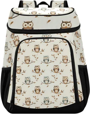 Owl Forest Little Animal Cooler Backpack Cooler Insulated Leak Proof Lunch Backpack 36 Cans Waterproof Soft for Men Women Picnic Hiking Camping Beach