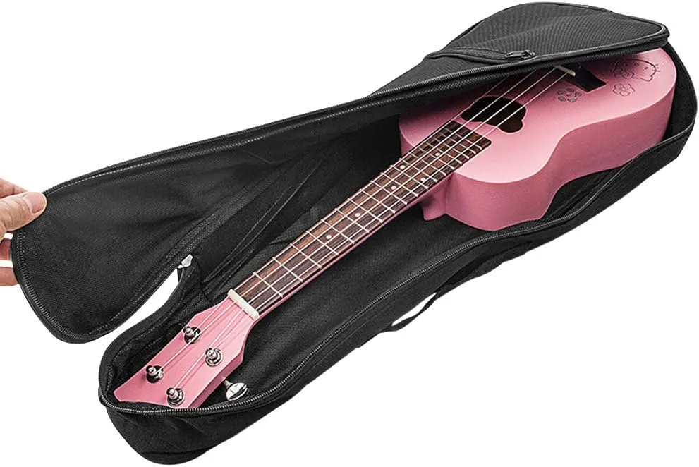 Oxford 26 Inch Padded Acoustic Guitar Backpack Water-Resistant Thick Gig Bag Soft Cover Black Electric Guitar Gear Bag Kids Guitar Travel Case Dual Adjustable Shoulder Strap Bag with Zipper