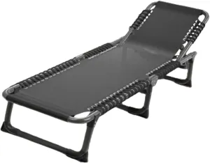 Oxford Cloth Camping Cot, Adjustable Backrest Single Portable Sleeping Cot for Adults, Folding Bed Heavy Duty Supports 200KG