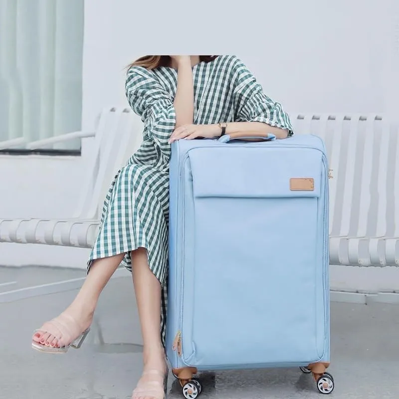 Oxford Cloth Lightweight Suitcase 20 "canvas Soft Small Pull Rod 24 Travel Case Female Universal Wheel 28 Luggage Travel Bag Luggage Sets(Color-2,24Inches 600mm)