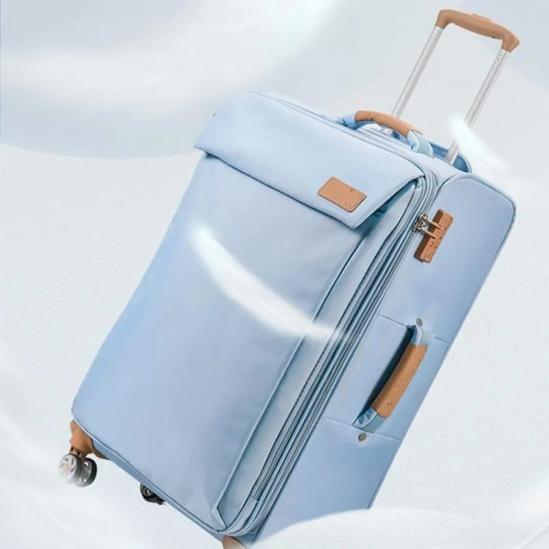 Oxford Cloth Lightweight Suitcase 20 "canvas Soft Small Pull Rod 24 Travel Case Female Universal Wheel 28 Luggage Travel Bag Luggage Sets(Color-2,24Inches 600mm)