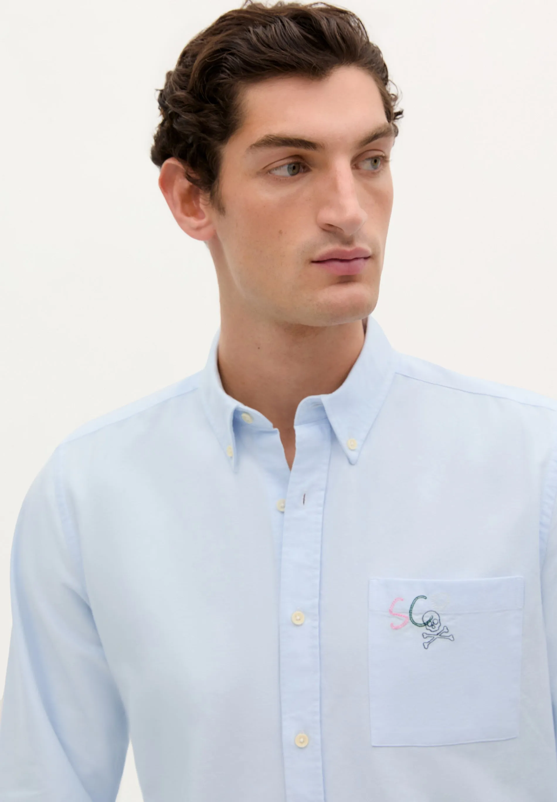 OXFORD SHIRT WITH EMBROIDERED POCKET