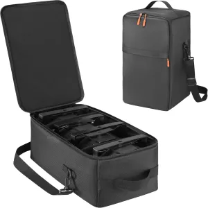 Par Light Bag Soft Padded for 4 Par Lights, Stage Lighting Case with Removable Dividers & Shoudler-strap & Handle, Lights Bag with Large Pocket for Par Light, Spotlight, Led Light, DJ Light