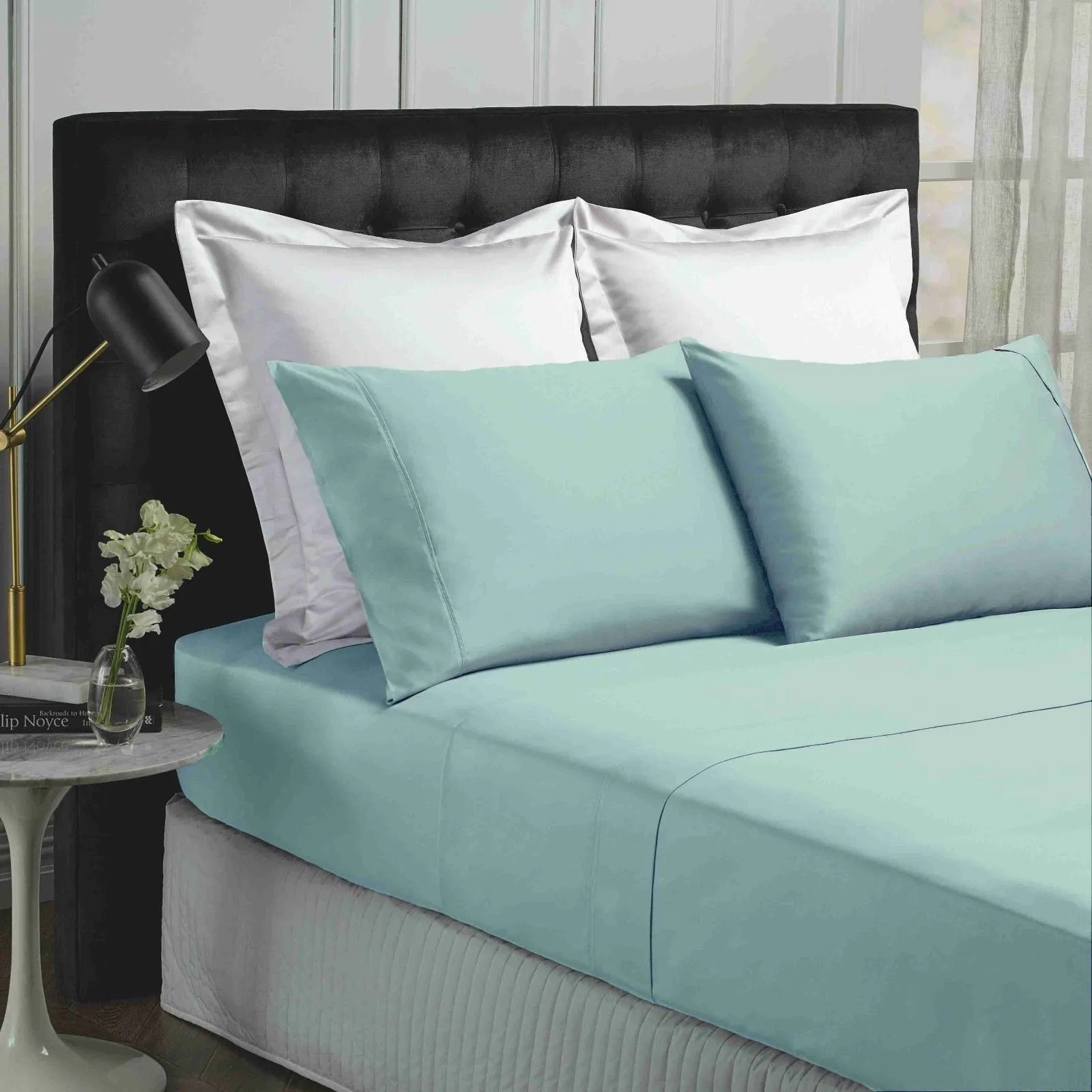 Park Avenue 500TC Soft Natural Bamboo Cotton Sheet Set Breathable Bedding - King - Fog
