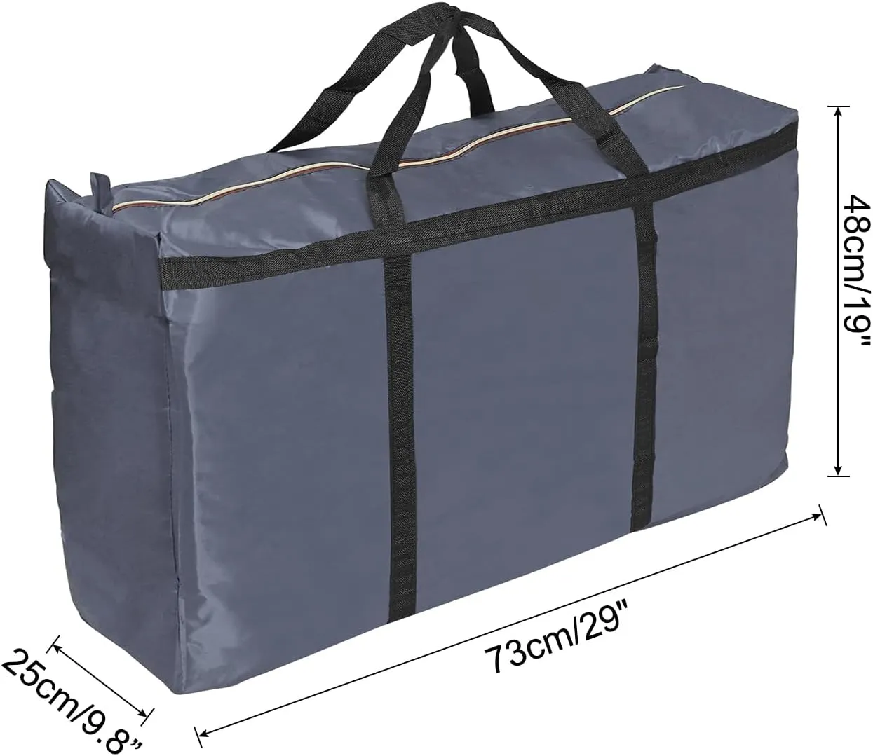 PATIKIL 29" Large Moving Bag for Travel, 210D Oxford Waterproof Storage Bag with Double Zippers Duffle Bag for Storage Packing Home Traveling Camping, Gray (29"x9.8"x19")