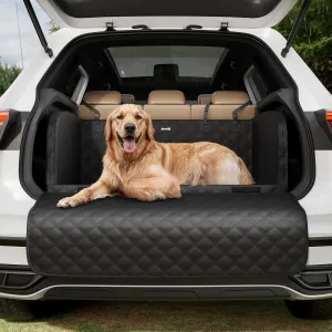 Pecute SUV Cargo Liner for Dogs - Water Resistant Pet Cover Dog Seat Mat with Soft Cushion for SUVs Sedans with Bumper Flap Protector, Non-Slip, 38.1" x 27.1" x 14.1" Easy to Clean