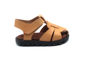 Pepe Tan Closed Velcro Sandal
