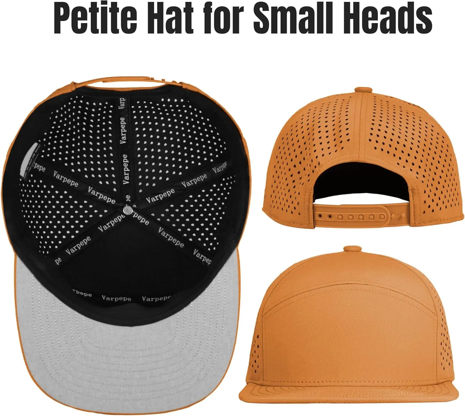 Performance Snapback Hats for Men Women,Flat Bill Cap,Golf,Running,Workout