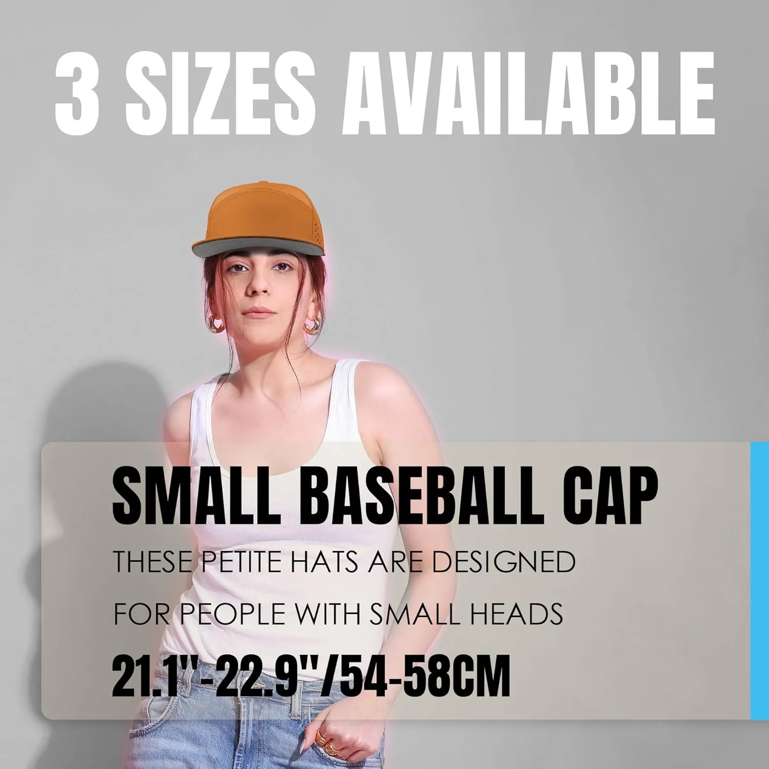 Performance Snapback Hats for Men Women,Flat Bill Cap,Golf,Running,Workout