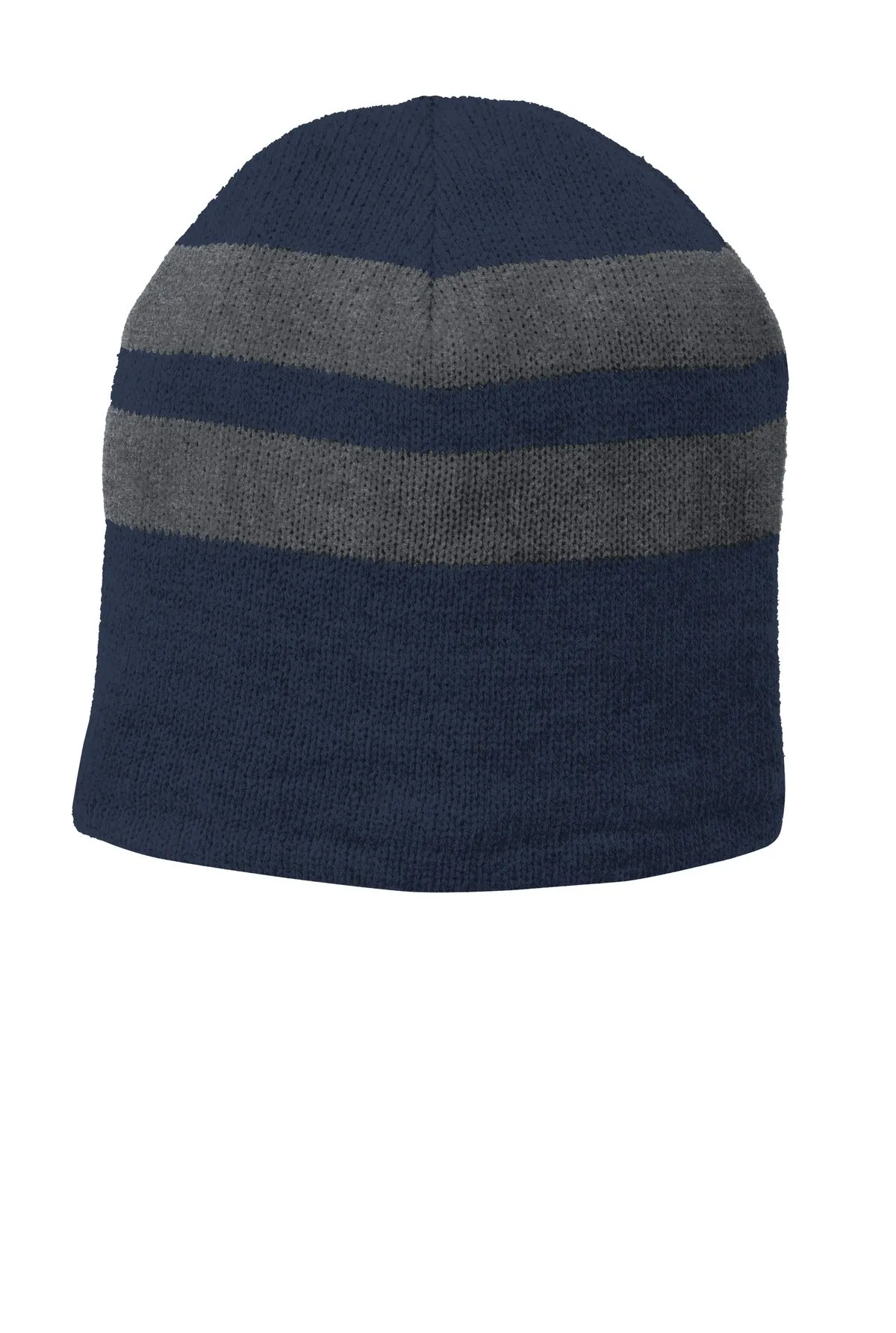 Port & Company Fleece-Lined Striped Beanie Cap
