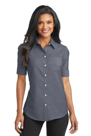 Port Authority ® Ladies Short Sleeve SuperPro „¢ Oxford Shirt. L659