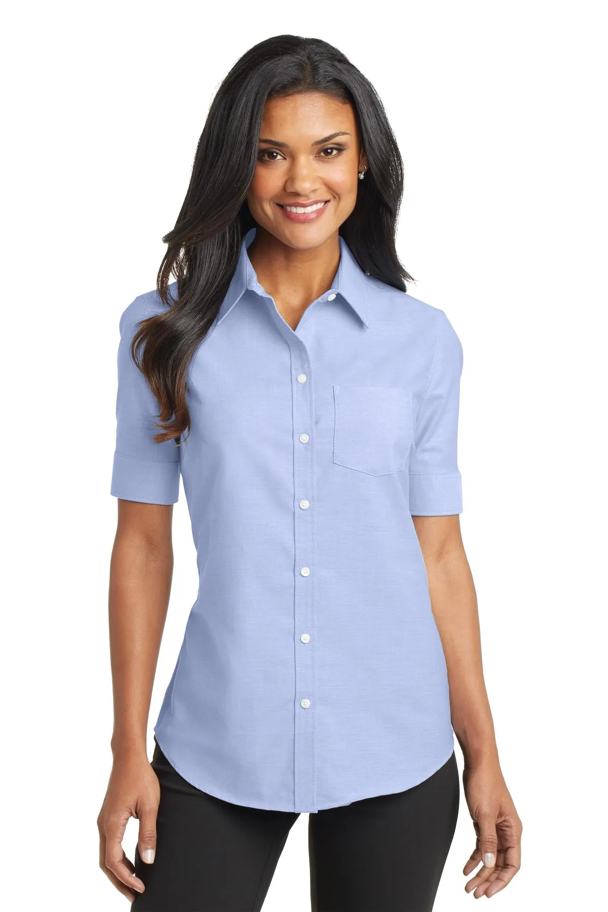 Port Authority ® Ladies Short Sleeve SuperPro „¢ Oxford Shirt. L659
