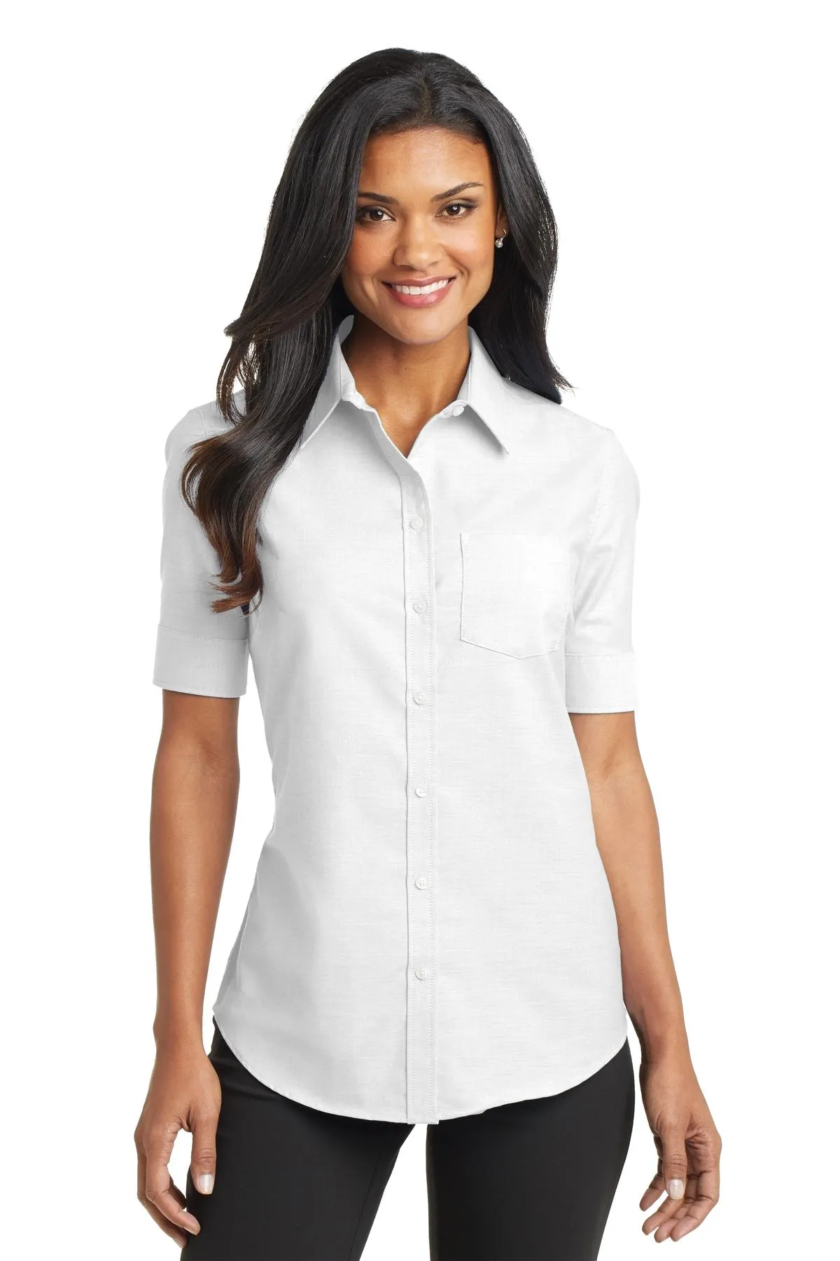 Port Authority ® Ladies Short Sleeve SuperPro „¢ Oxford Shirt. L659