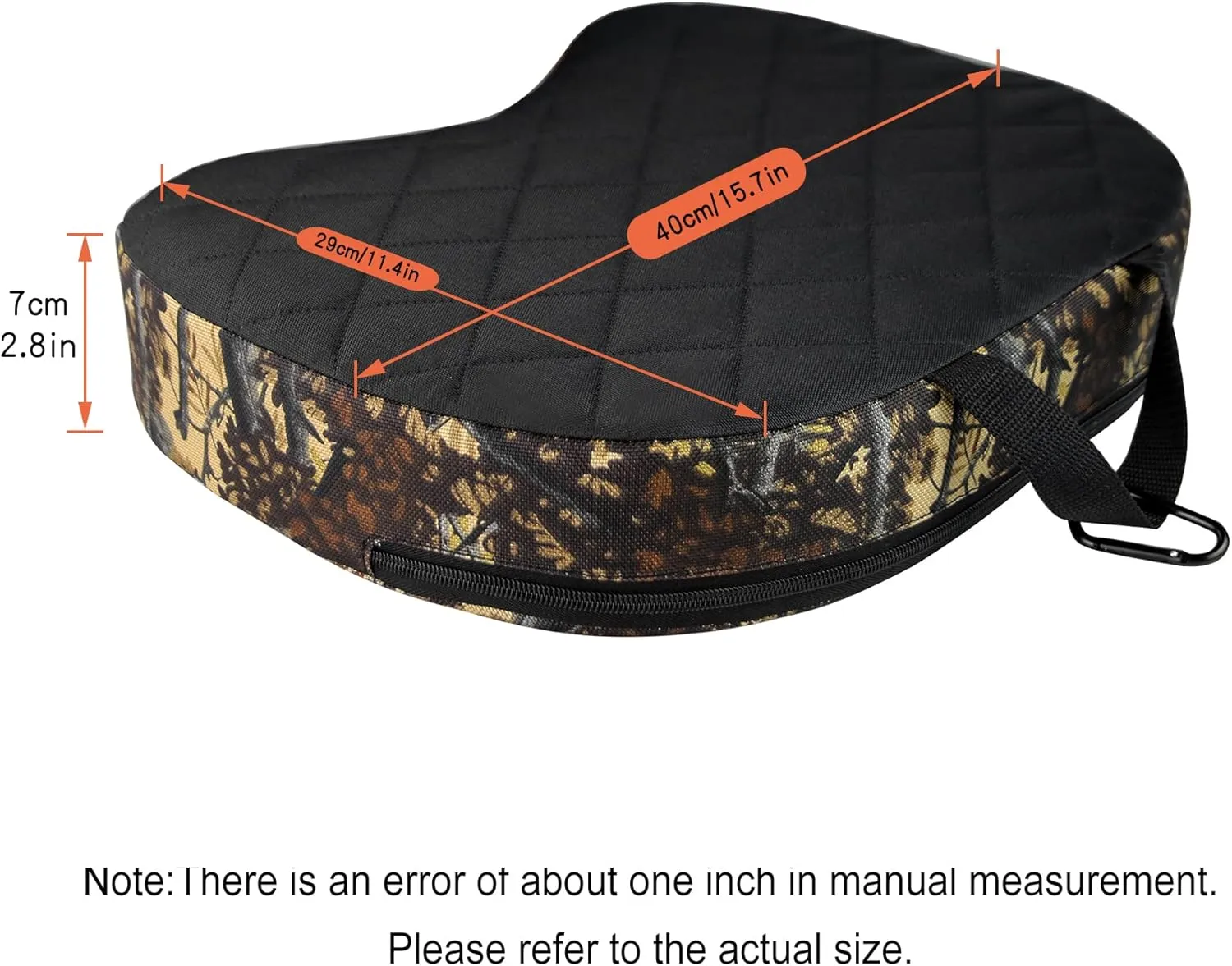 Portable Hunting Seat Cushion, 11.4 x 15.7 x 2.8in Thickening Lightweight Outdoor Cushion, Waterproof Sponge Dirty Proof Pad for Hunting, Camping, Stadium, Outdoor Sports, Fishing