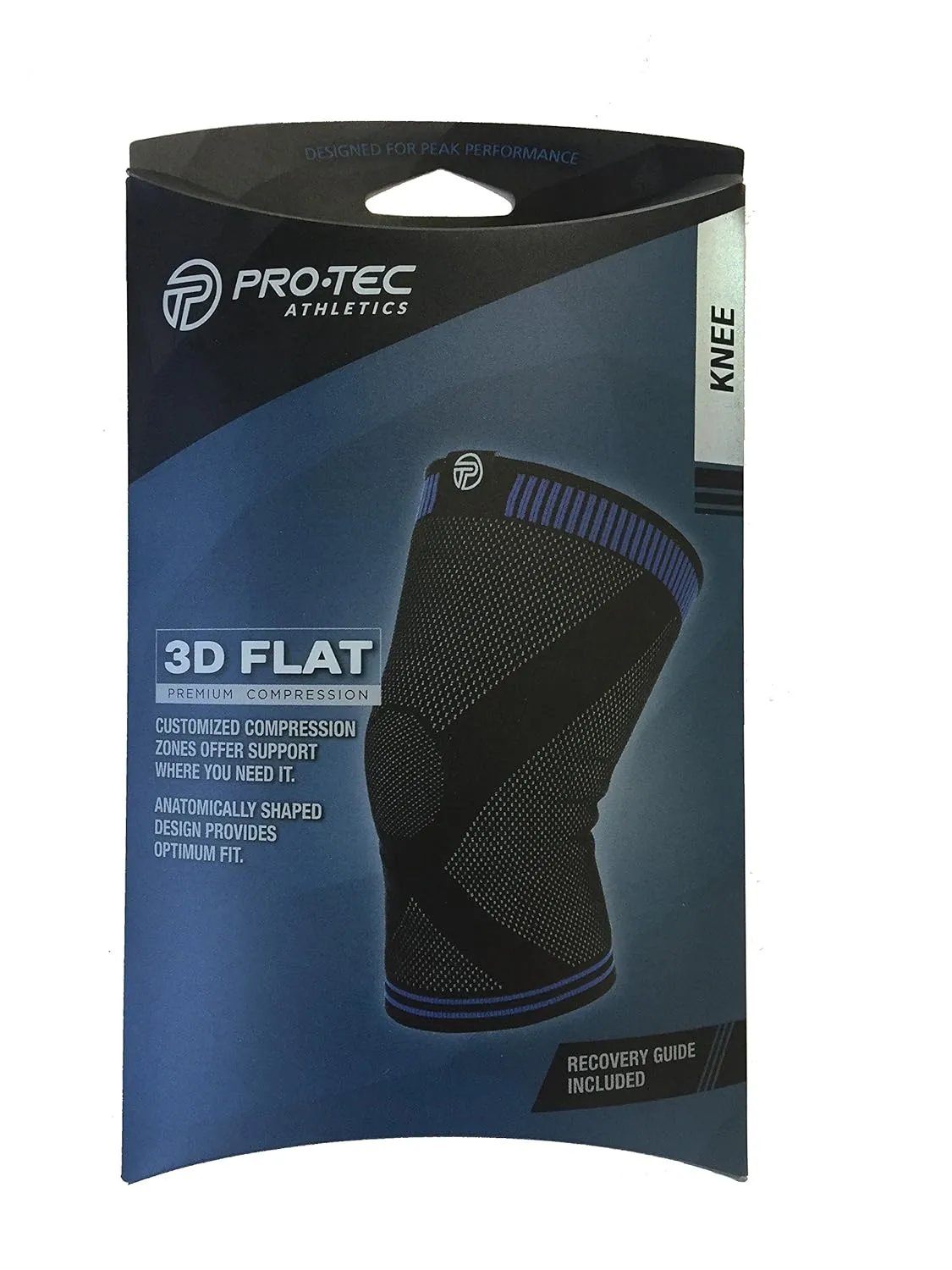 Pro-Tec Athletics 3D Flat Knee Support - Medium, Blue, Black