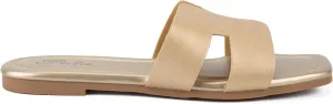 Putu Women's Flat Sandals Summer Sandals Cute Slide Sandals