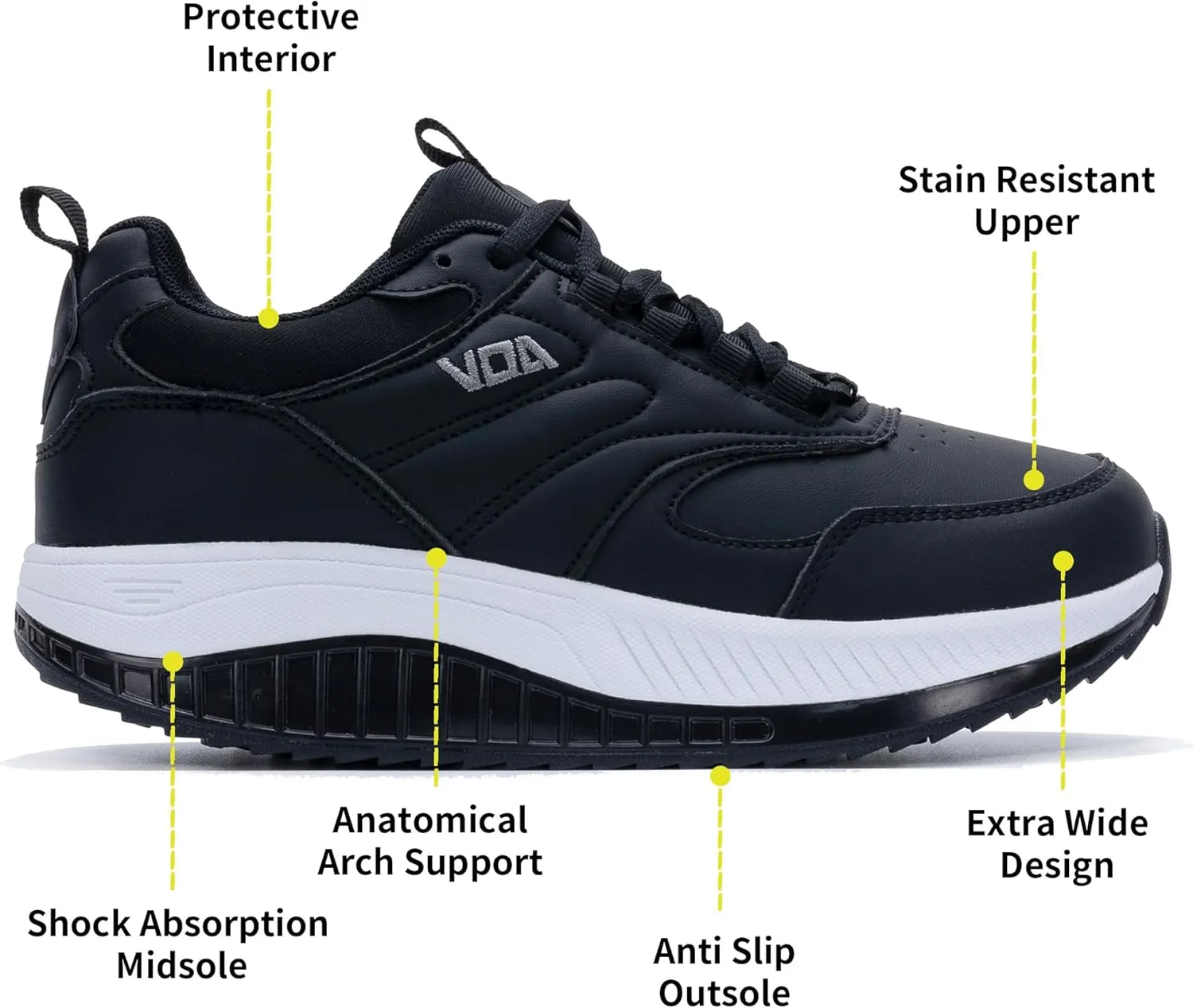 QAUPPE Womens Walking Shoes with Arch Support Wide Plantar Fasciitis Sneakers Tennis for Foot Pain Relief