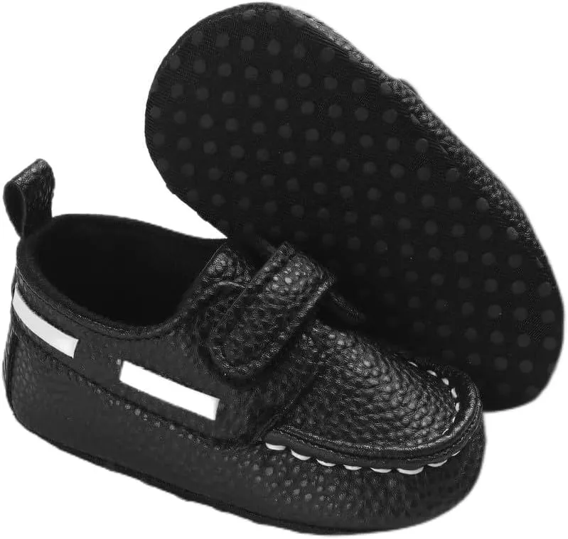QIETION Baby Boys Girls Oxford Shoes PU Leather Soft Sole Sneakers Anti-Slip Toddler Ankle Boots Infant Walking Shoes