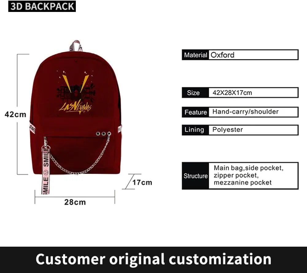 Quackity Merch The End Of Las Nevadas Backpack Oxford Bag Casual Three Piece Backpack (Suit2)