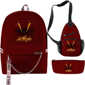 Quackity Merch The End Of Las Nevadas Backpack Oxford Bag Casual Three Piece Backpack (Suit2)