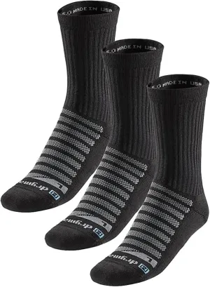 R-Gear Drymax Crew Running Socks For Men and Women, Light Cushion | Breathable, Moisture Control & Anti Blister | 3 Pack