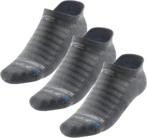 R-Gear Drymax No Show Running Socks For Men and Women, Light Cushion | Breathable, Moisture Control & Anti Blister | S, Grey, 3 Pack