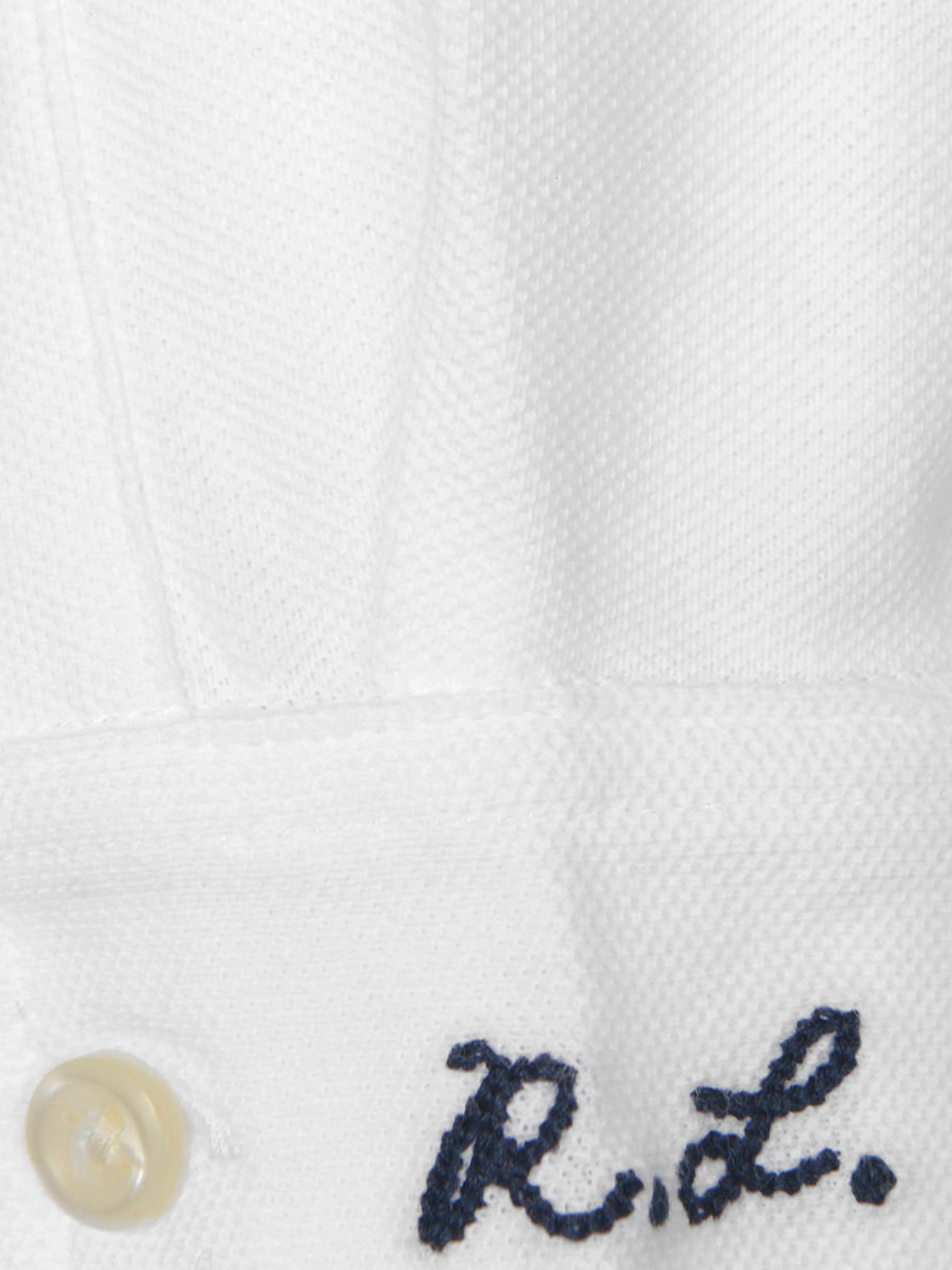 Ralph Lauren Boys White Cotton Pique Oxford Shirt