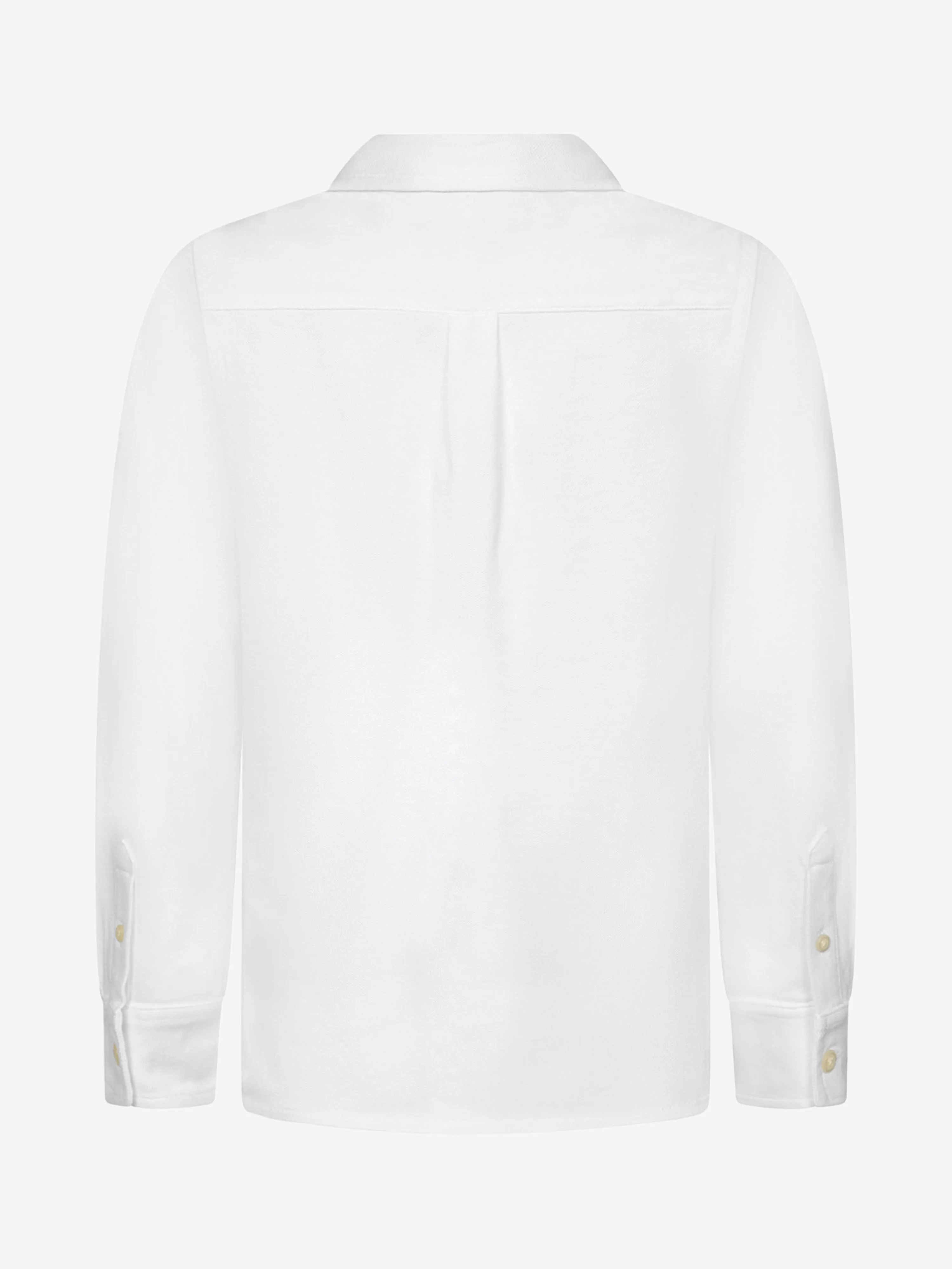 Ralph Lauren Boys White Cotton Pique Oxford Shirt
