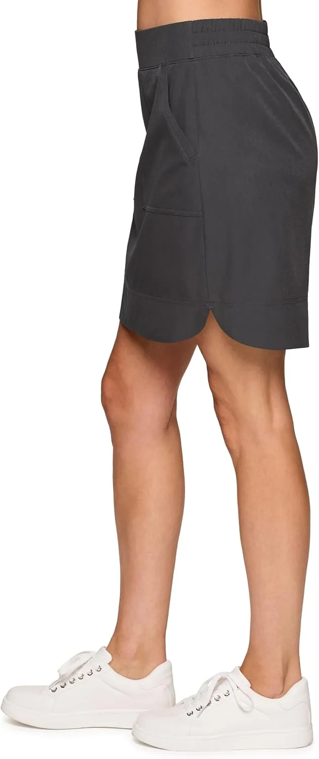 RBX Active Longer Length Skort for Women, Quick Drying Woven Pickleball Golf Skort with Pockets for Tennis, Hiking, Running