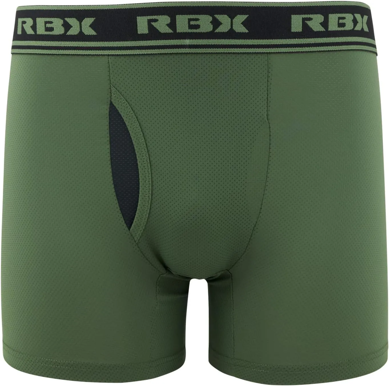 RBX Active Men's Boxer Briefs with Fly, Performance Mesh Quick Drying Underwear for Men 4-Pack Premium Mesh Boxers
