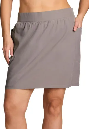 RBX Active Women's Plus Size Stretch Woven Athletic Skort with Attached Bike Short and Pockets