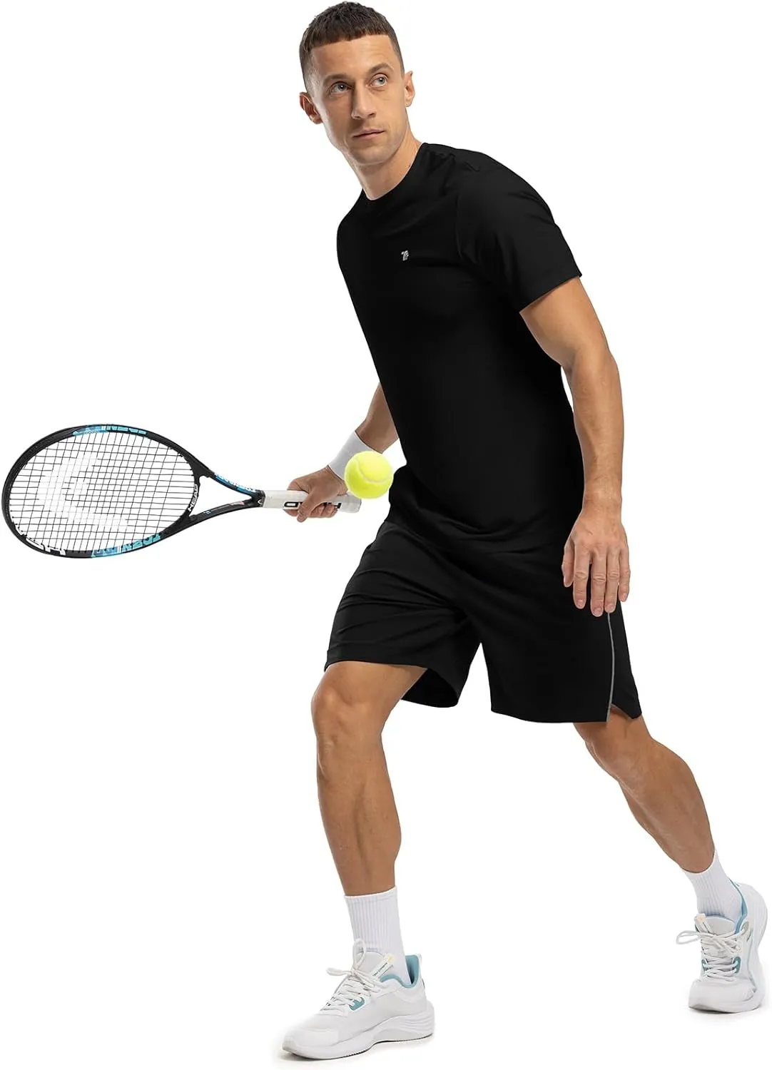 Rdruko Men's Dry Fit Workout Shirts Moisture Wicking Short Sleeve Athletic Running Gym Active T Shirts