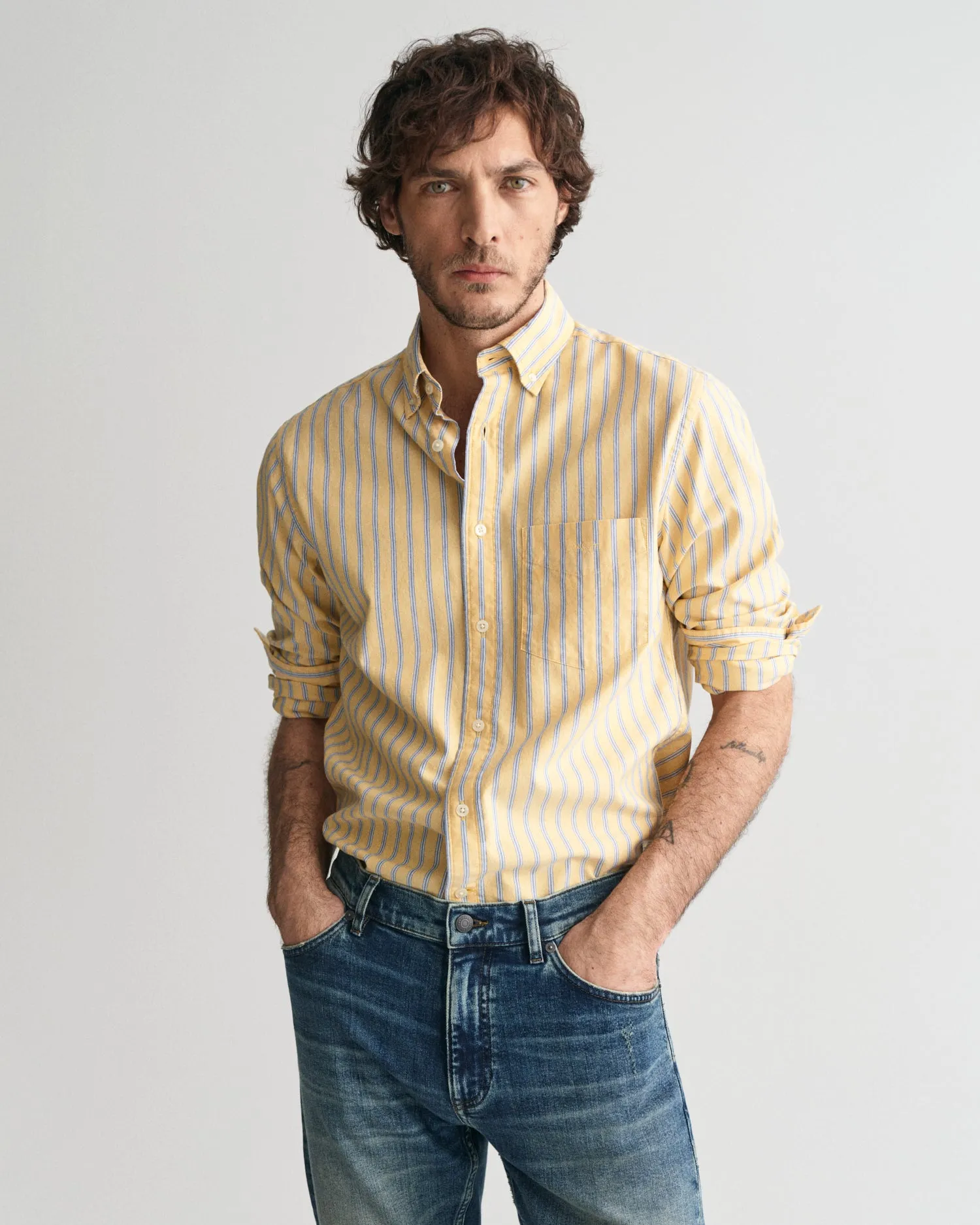 Regular Fit Striped Archive Oxford Shirt
