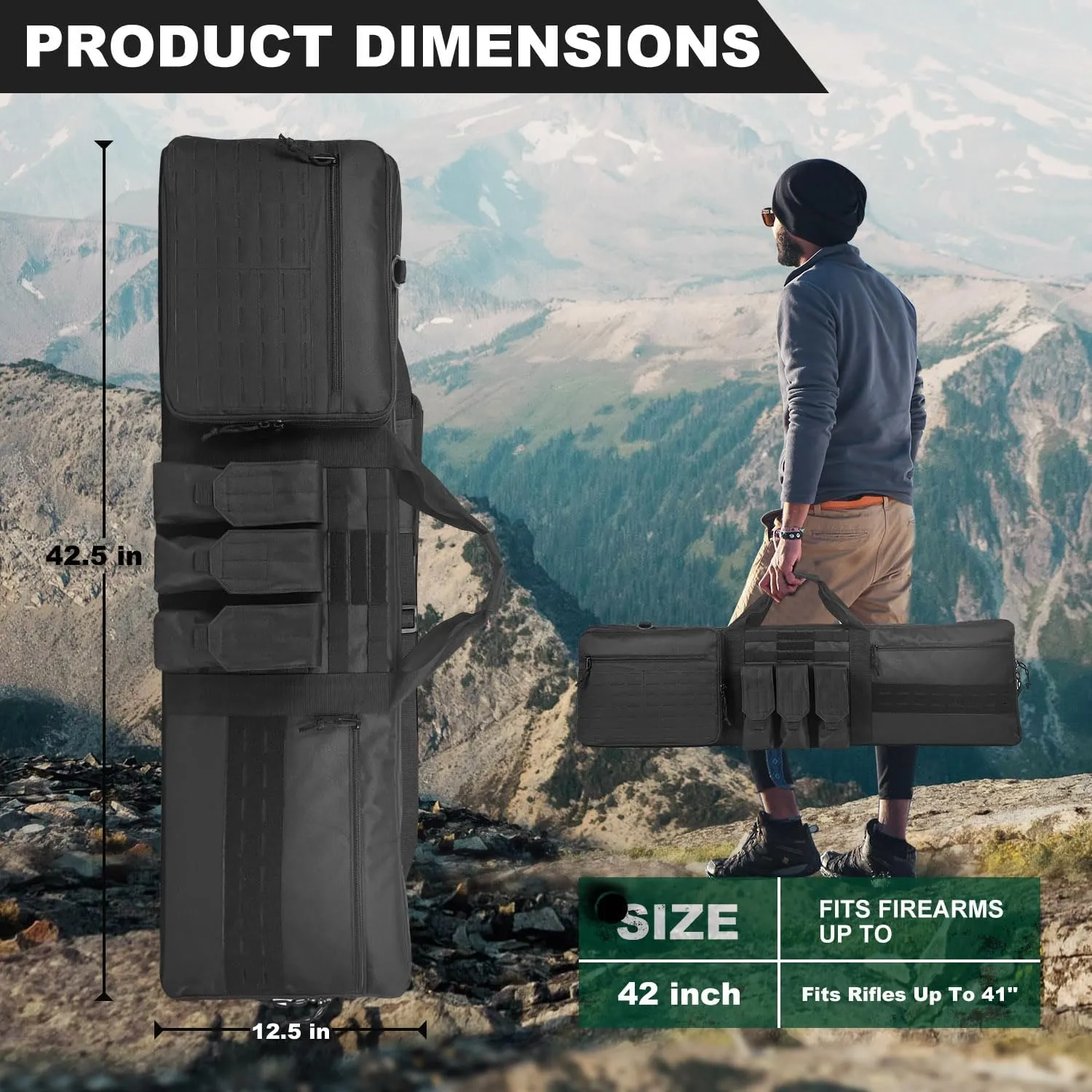 Rifle Case Soft Gun Bag Long Shotgun Cases for Pistol Firearm Storage and Transport Tactical Rifle Bag for Hunting Shooting Range