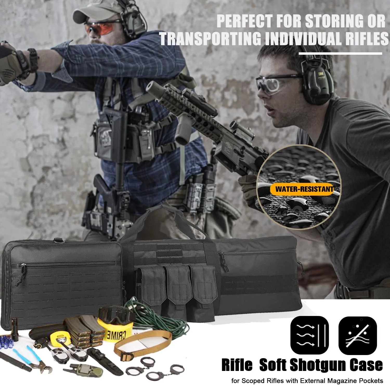 Rifle Case Soft Gun Bag Long Shotgun Cases for Pistol Firearm Storage and Transport Tactical Rifle Bag for Hunting Shooting Range