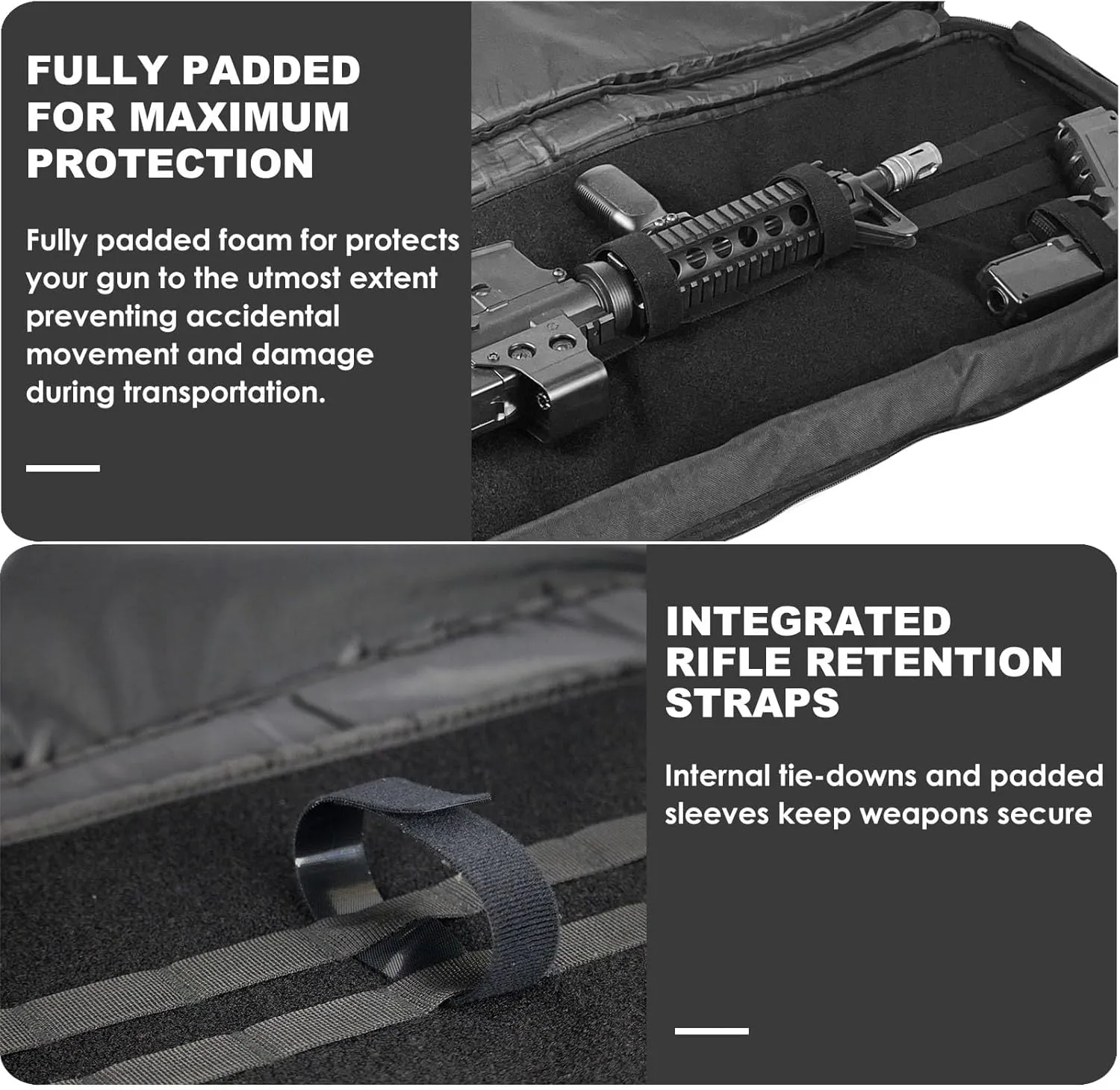 Rifle Case Soft Gun Bag Long Shotgun Cases for Pistol Firearm Storage and Transport Tactical Rifle Bag for Hunting Shooting Range