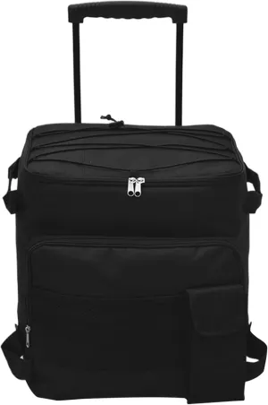 Rolling Cooler Cooler with Wheels, 43L Insulated Cooler Bag Leakproof Waterproof Rolling Cooler with Pull Rod Soft Cooler Bag for Beach Hiking Camping Travel Picnic Car