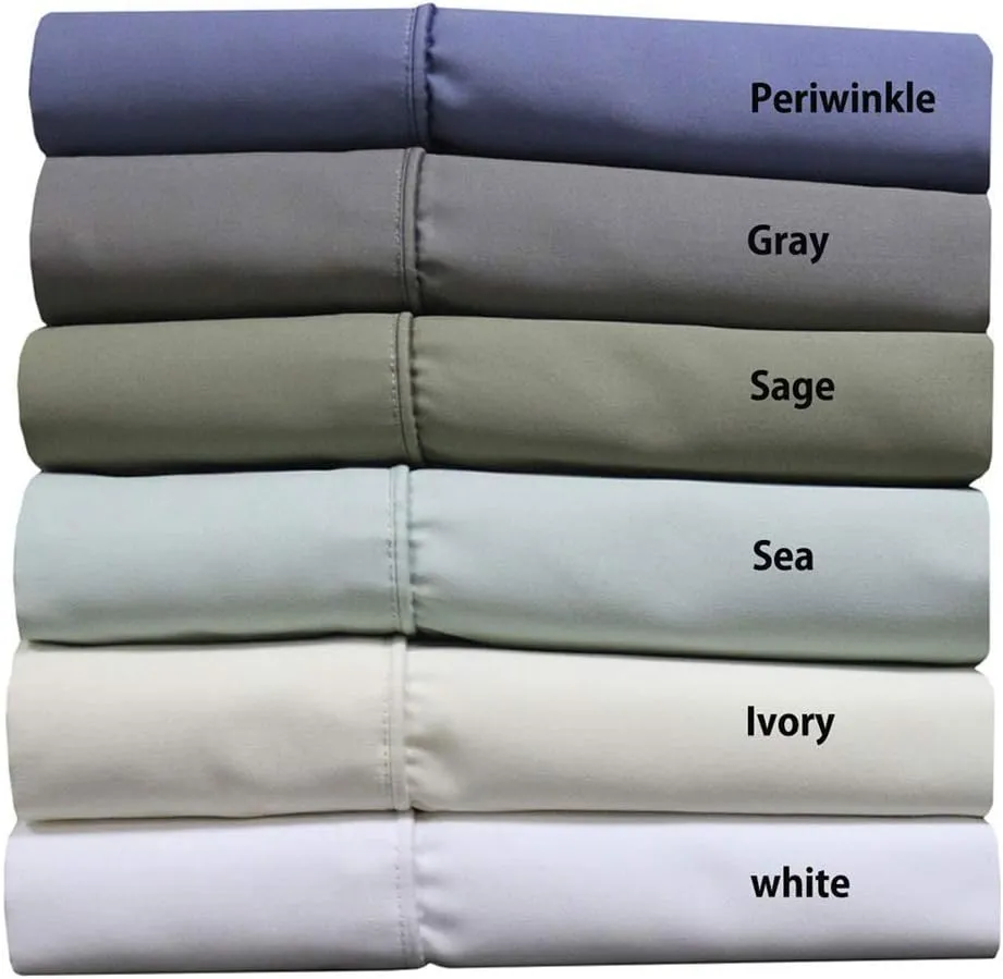 Royal Hotel Bedding Luxury Heavyweight 1000 Thread Count 4pc Bed Sheet Set 100% Cotton Material, Cool - Durable, Soft and Breathable Deep Pocket Sheets in King Size, Sage-Green