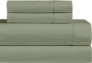Royal Hotel Bedding Luxury Heavyweight 1000 Thread Count 4pc Bed Sheet Set 100% Cotton Material, Cool - Durable, Soft and Breathable Deep Pocket Sheets in King Size, Sage-Green