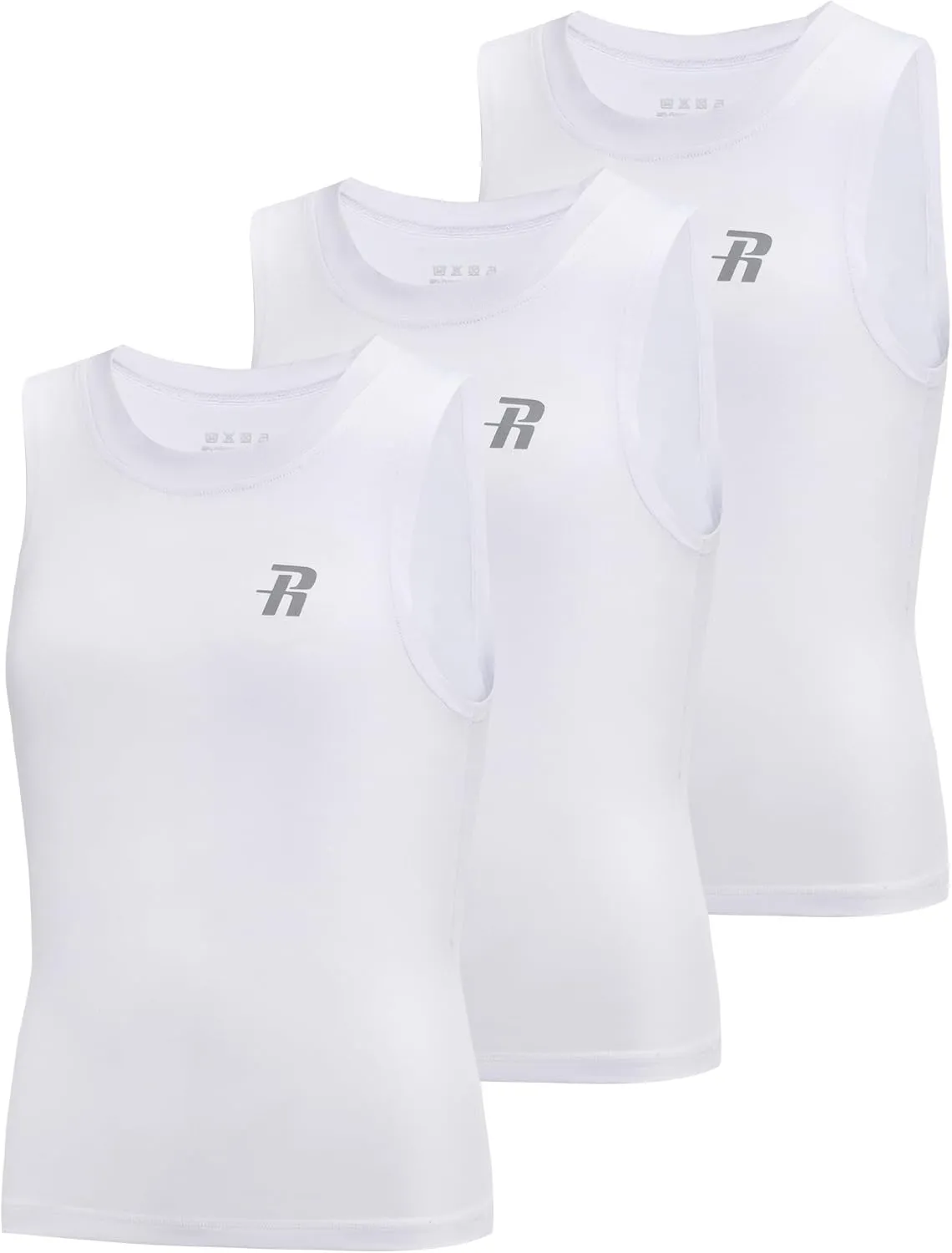 Runhit Boys Compression Tank Top Youth Athletic Quick Dry Base Layer Shirt