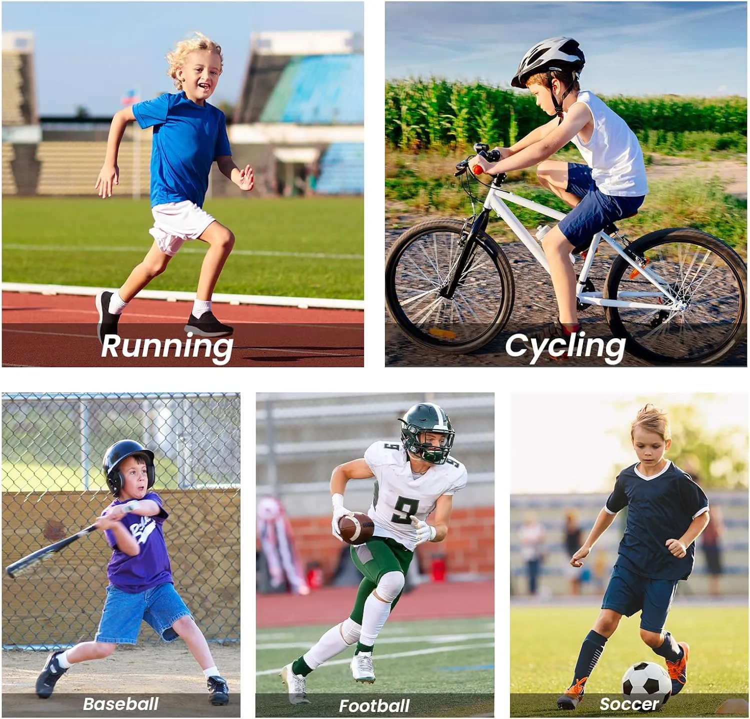 Runhit Youth Boys' Compression Shorts,Boys Performance Athletic Base Layers Underwear Sports Shorts Side Pocket
