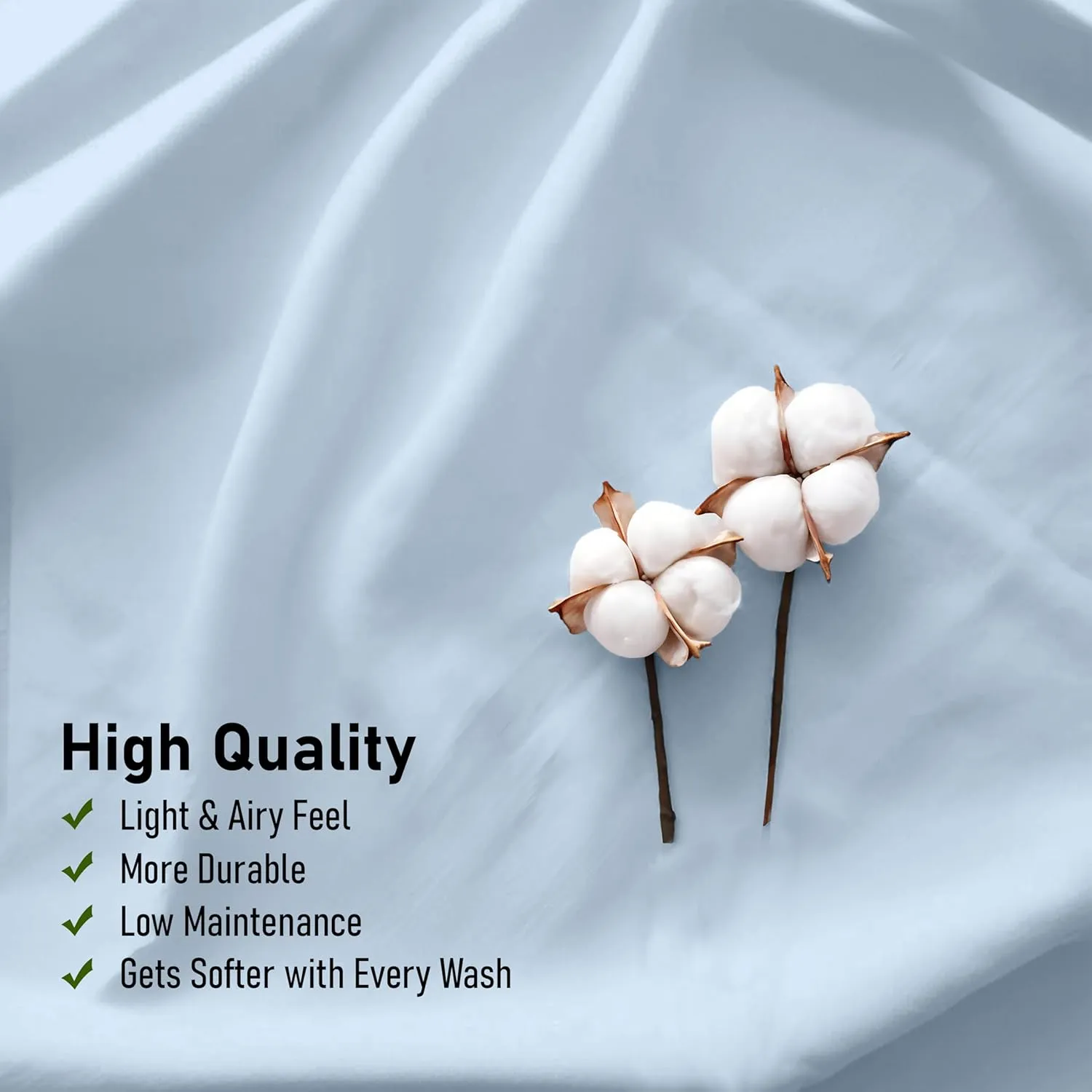 RUVANTI 100% Cotton Full Size Bed Sheets, 4 Pieces, Soft & Breathable Percale Weave Bedding, Deep Pocket 16", Hotel Standard, Crisp Cool Feel, Durable, Perfect Sheet Set Dyed, Baby Blue