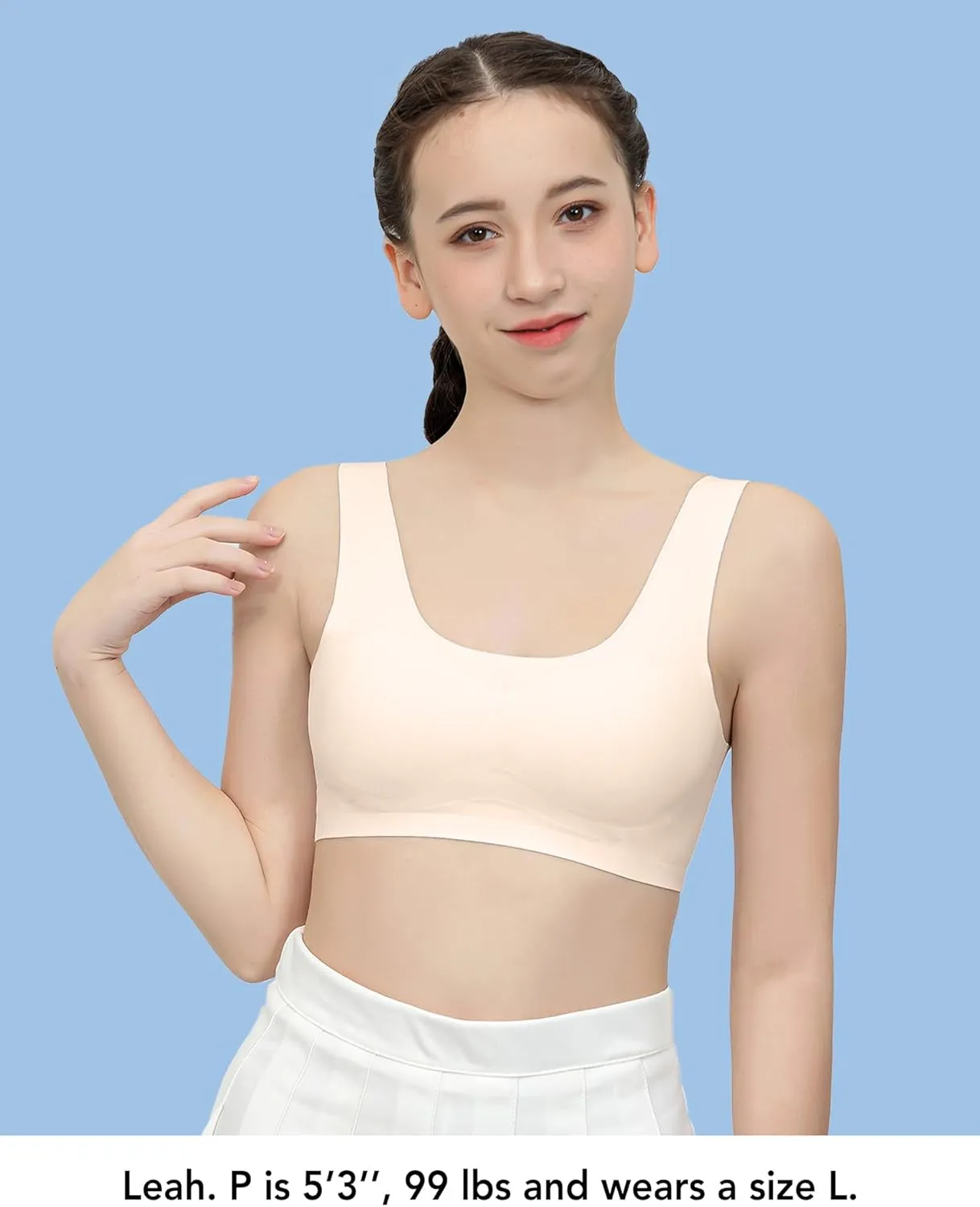 SALIA GIRL Training Bras for Girls 10-16 Sports Seamless Bra with Removable Padding Bras