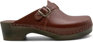 Sandgrens Handmade Swedish Wood Clogs for Men, Low Heel Mule | Halmstad