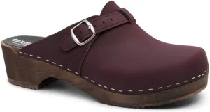 Sandgrens Handmade Swedish Wood Clogs for Men, Low Heel Mule | Halmstad