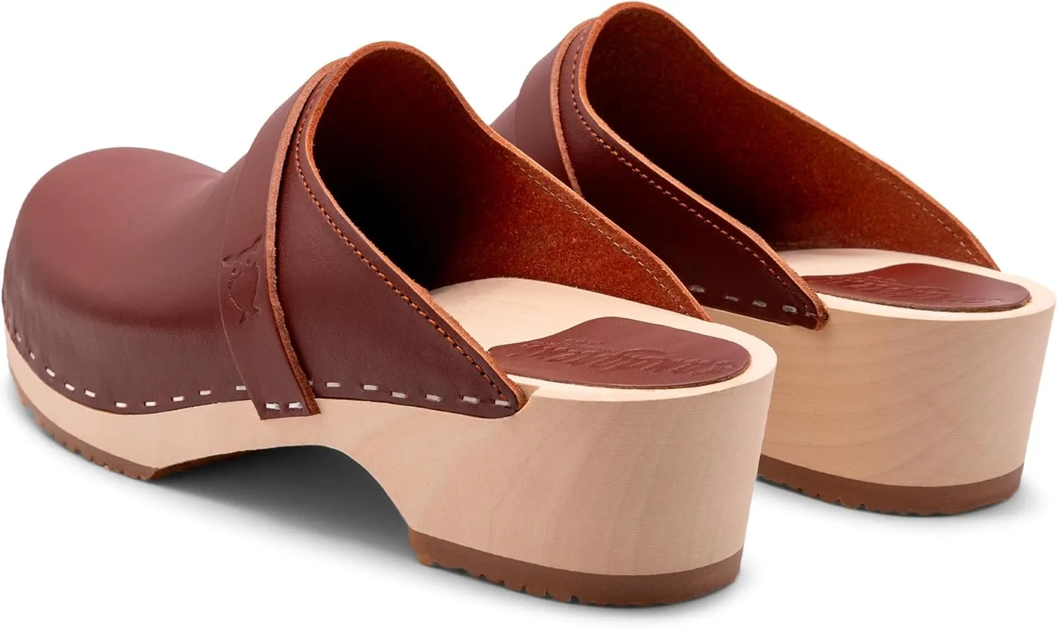 Sandgrens Handmade Swedish Wood Clogs for Women, Low Heel Mule | Tokyo