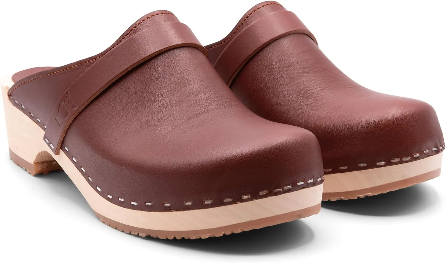 Sandgrens Handmade Swedish Wood Clogs for Women, Low Heel Mule | Tokyo
