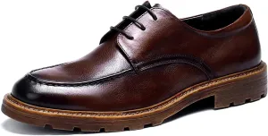 Santimon Mens Dress Shoes Casual Leather Oxford Formal Shoes for Men Black Brown