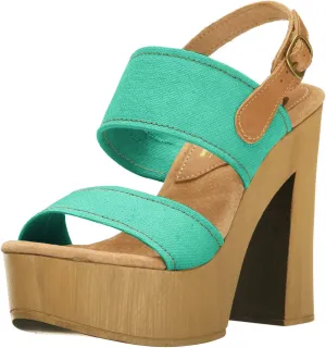 Sbicca Women's Annabela Platform Sandal (9 M, Turquoise)
